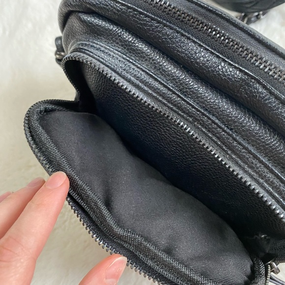 Black Quilted Faux Leather Bag - Picture 3 of 4